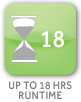 Up to 18 Hours Run Time