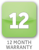 12 Month Warranty