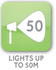 Lights up to 50m