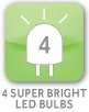4 Super Bright LED Bulbs