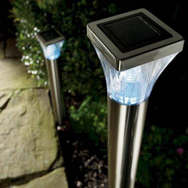 Solar ultra bright stainless steel post lights