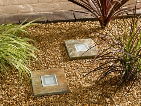 Solar Slate Stepstone Lights (2 Pack)