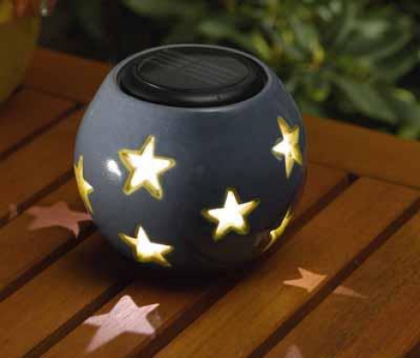 Blue Solar Ceramic with stars
