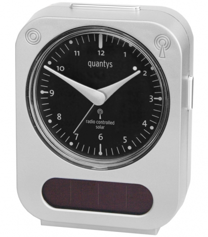 Solar Alarm Clock - Silver / Black