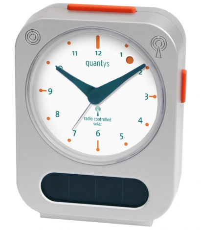 Solar Alarm Clock - Silver / White