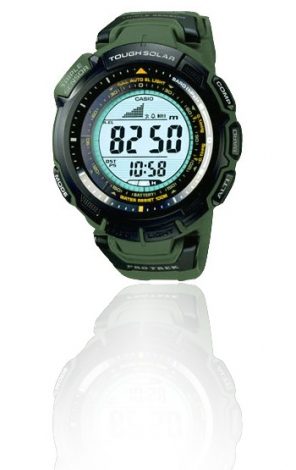 Casio Pro Trek Tough Solar Triple Sensor Mens Watch (Prg-110-3vdr)