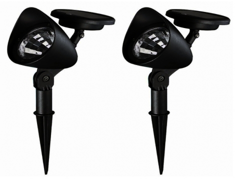 Solar Powered Garden Spotlights (2pk)