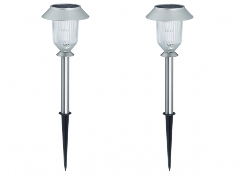 Tessin Stainless Steel Solar Lamp (Set of 2)