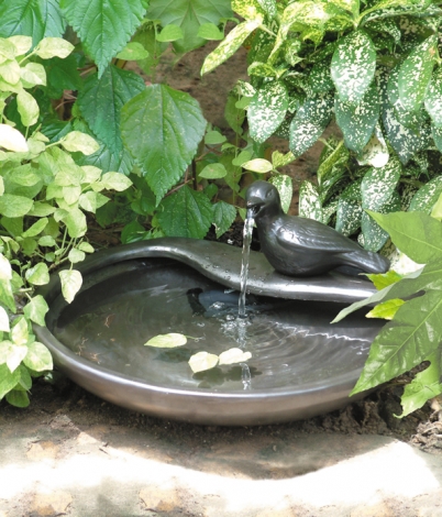 Solar Water Feature - Ceramic Dove