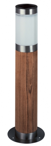 Java Stainless Steel / Teak Solar Light