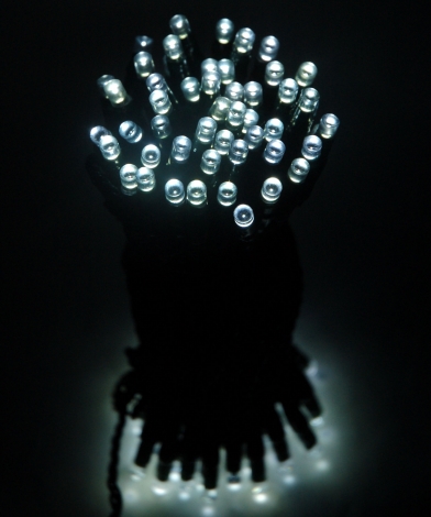 Solar Fairy Light String - 50 White LED's 5m