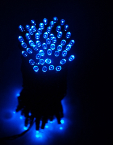 Solar Fairy Light String - 280 Blue LED's 28m