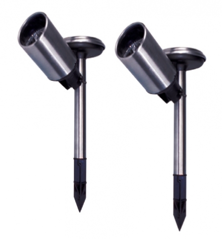 Decorative Stainless Steel Spot Lights (Set of 2)