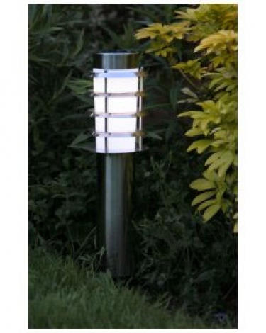 Solar Tower Light - Stainless Steel