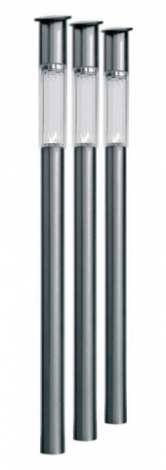 Ultra Thin Stainless Steel Post Light (Set of 3)