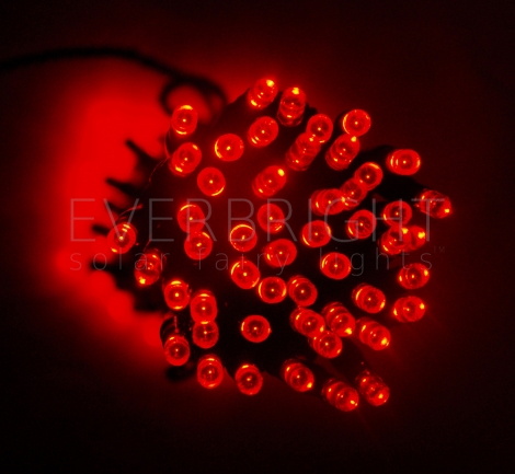 Everbright Solar Fairy Lights - Red 100 LEDs
