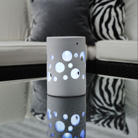 White Solar Ceramic Cylinder
