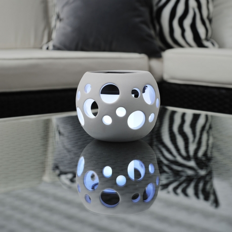 White Solar Ceramic With Circles