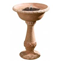 Cheltenham Solar Birdbath Fountain - Terracotta
