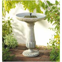 Solar Birdbath - Portsmouth Stone Resin
