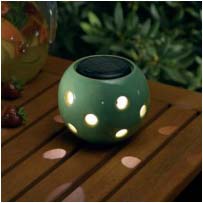Green Solar Ceramic with circles