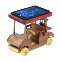 Solar Powered Wooden Golf Cart