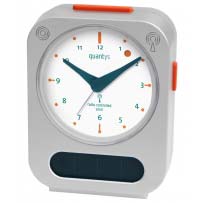 Solar Alarm Clock - Silver / White