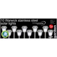 Stainless Steel Warwick Solar Light (10pk)