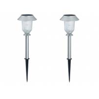 Tessin Stainless Steel Solar Lamp (Set of 2)
