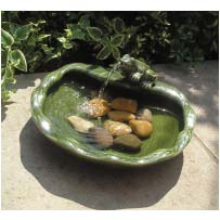 Solar Water Feature - Ceramic Frog