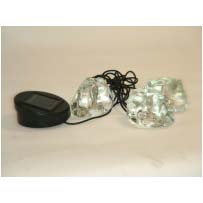 Solar Glass Rock Lights (Set of 3)