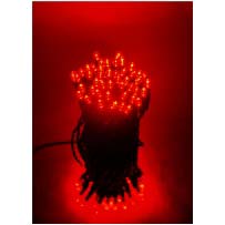 Solar Fairy Light String - 280 Red LED's 28m