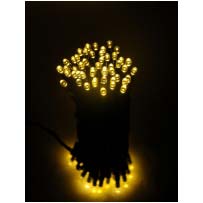 Solar Fairy Light String - 100 Yellow LED's 10m