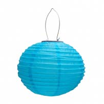 Set Of 2 Blue Solar Chinese Hanging Lanterns