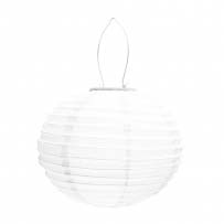 Set Of 2 White Solar Chinese Hanging Lanterns