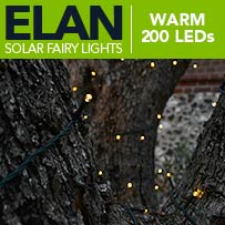 Image - Elan Solar Fairy Lights - Warm White 200 LEDs