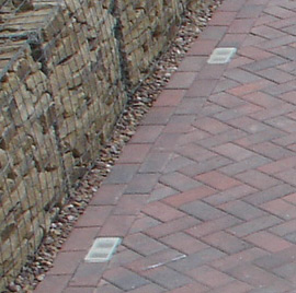 Solar Lights Next to a Wall