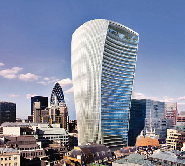 The Walkie Talkie Skyscraper in London