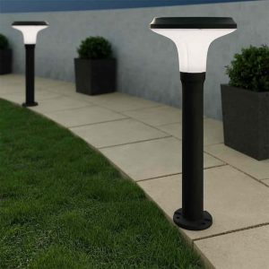 Brampton solar bollard lights along path