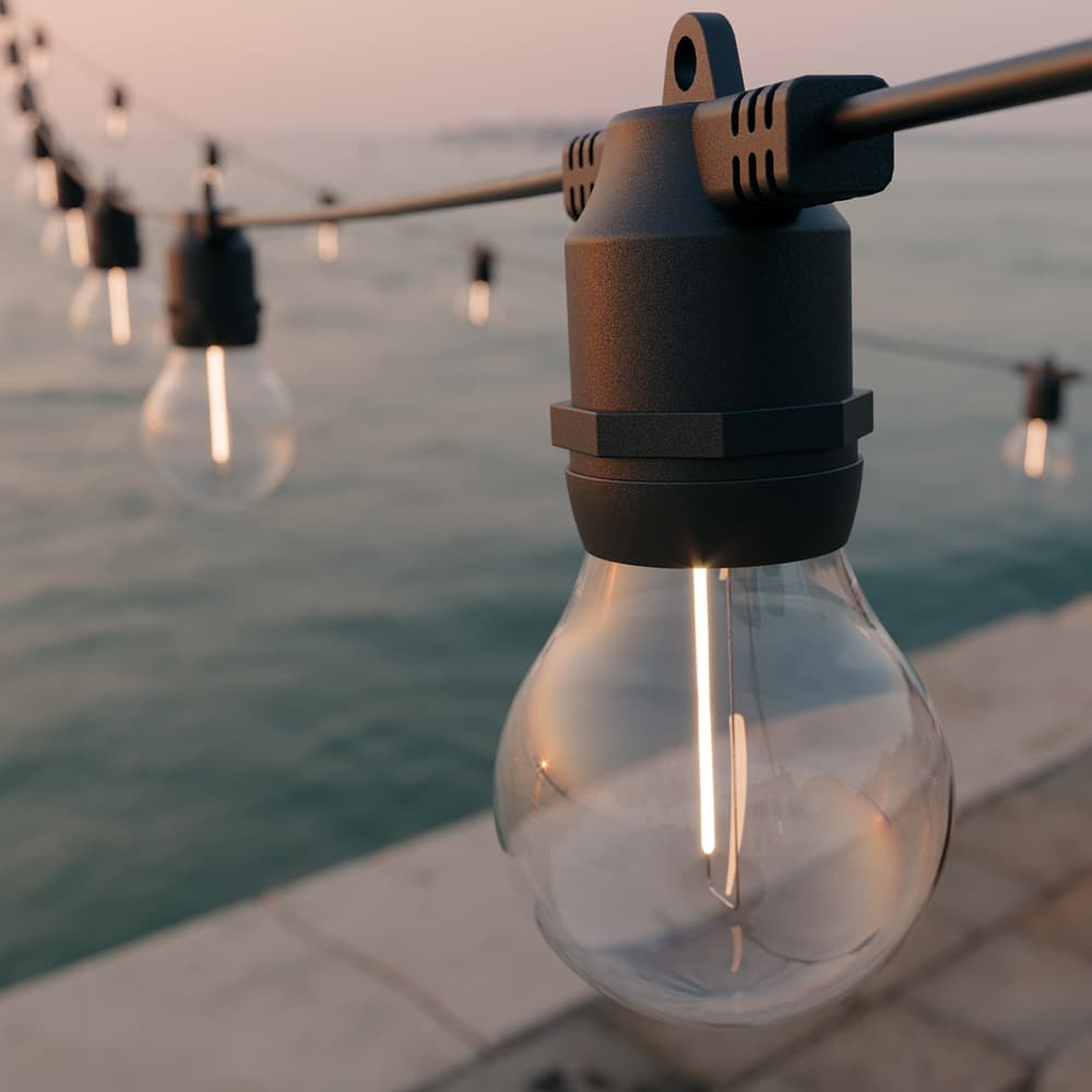 Edinburgh USB Solar Festoon Lights (Set Of 20) view 1