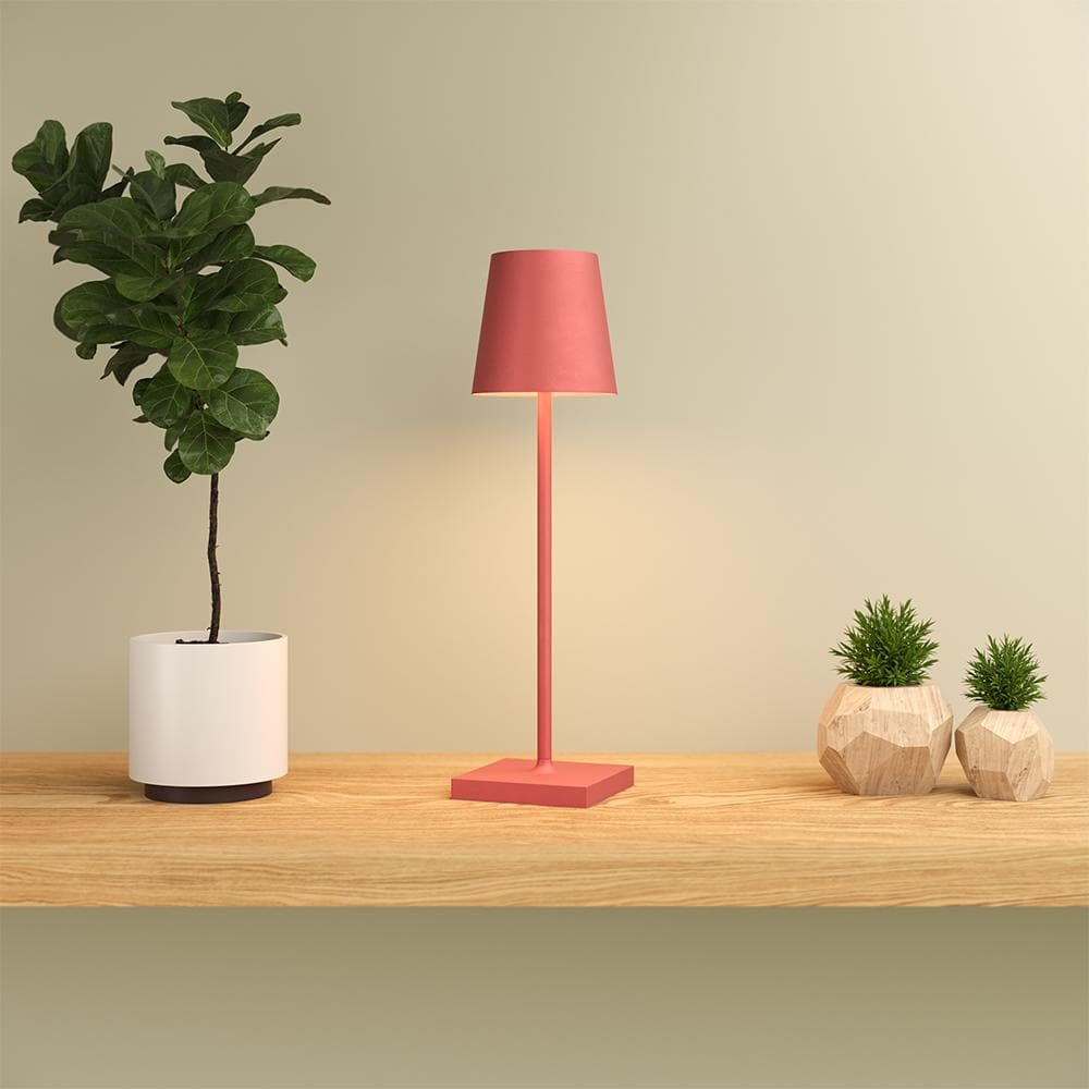 Jour Solar Cordless Table Lamp (USB Indoor/Battery Outdoor) - Antique Pink view 1