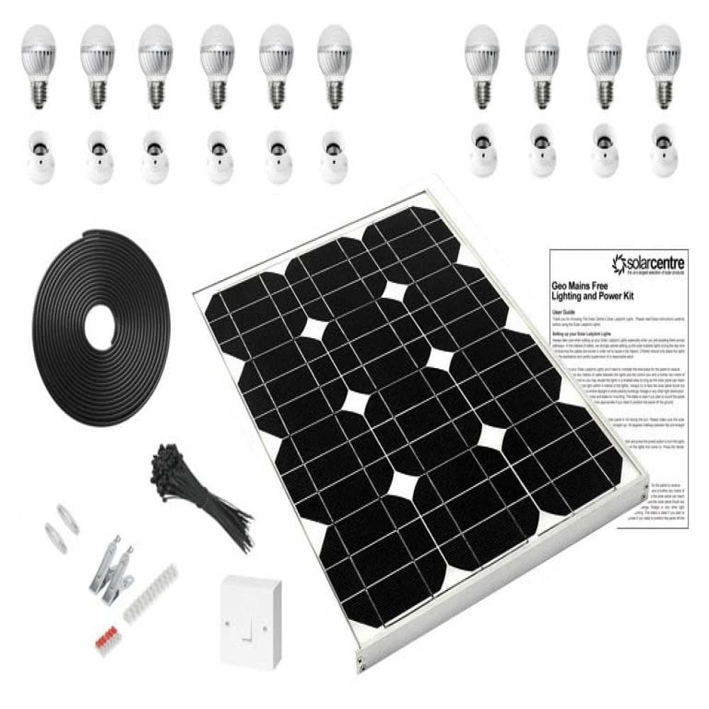 Geo 5 - Mains Free Solar LED Lighting Kit view 1