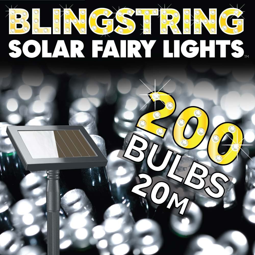 Blingstring Solar Fairy Lights - White 200 LEDs view 1