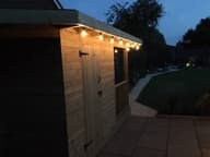 Edinburgh USB Solar Festoon Lights (Set Of 10) With Leaf Panel customer photo view 4