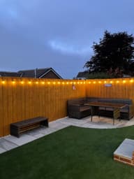 Falmouth USB Solar Festoon Lights (Set Of 25 Glass Bulbs) customer photo view 9