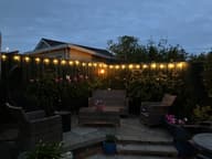 Falmouth USB Solar Festoon Lights (Set Of 25 Glass Bulbs) customer photo view 4