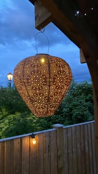 Tyvek Terracotta Solar Garden Lantern - Balloon customer photo view 1