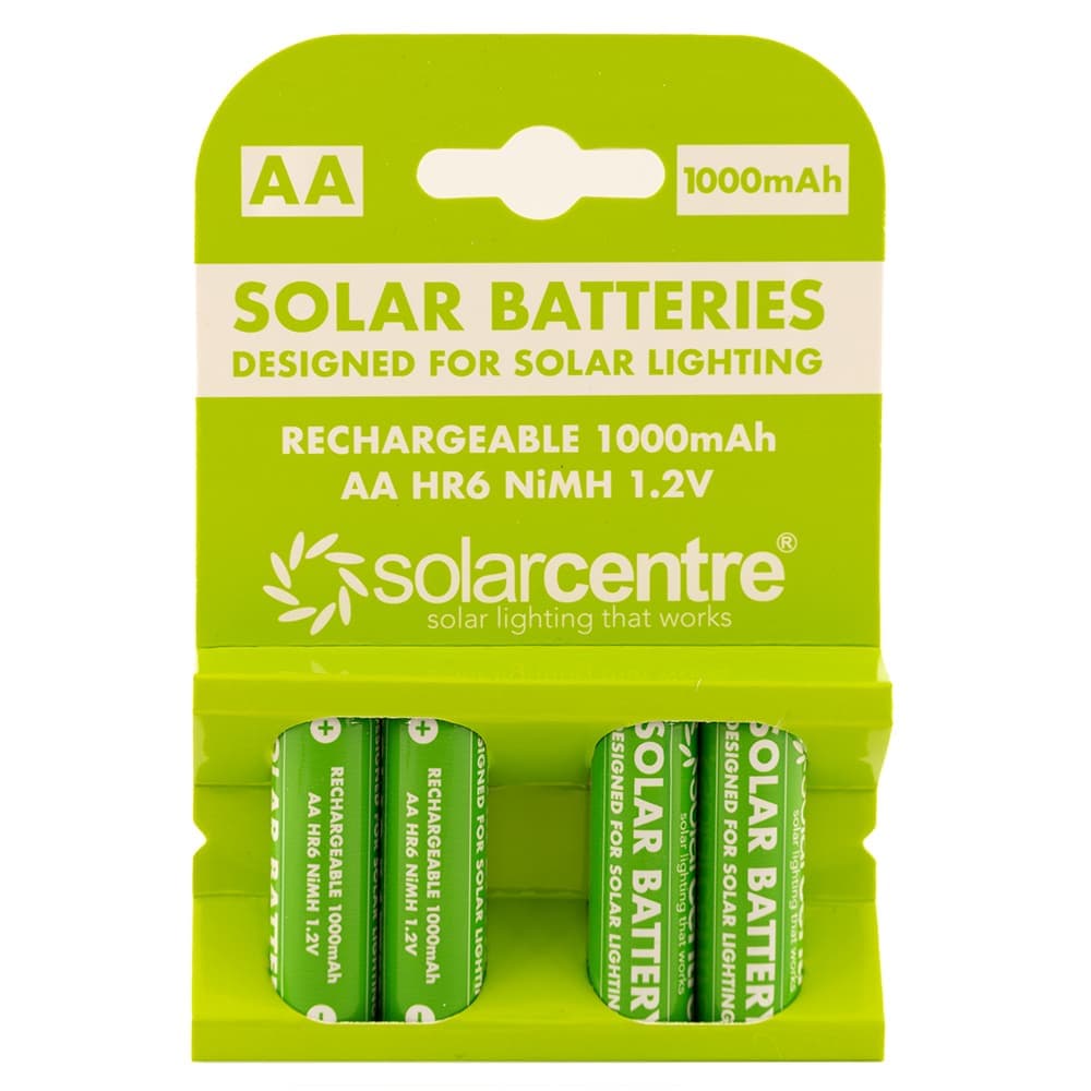 Solar Battery 4-Pack AA 1000mAh