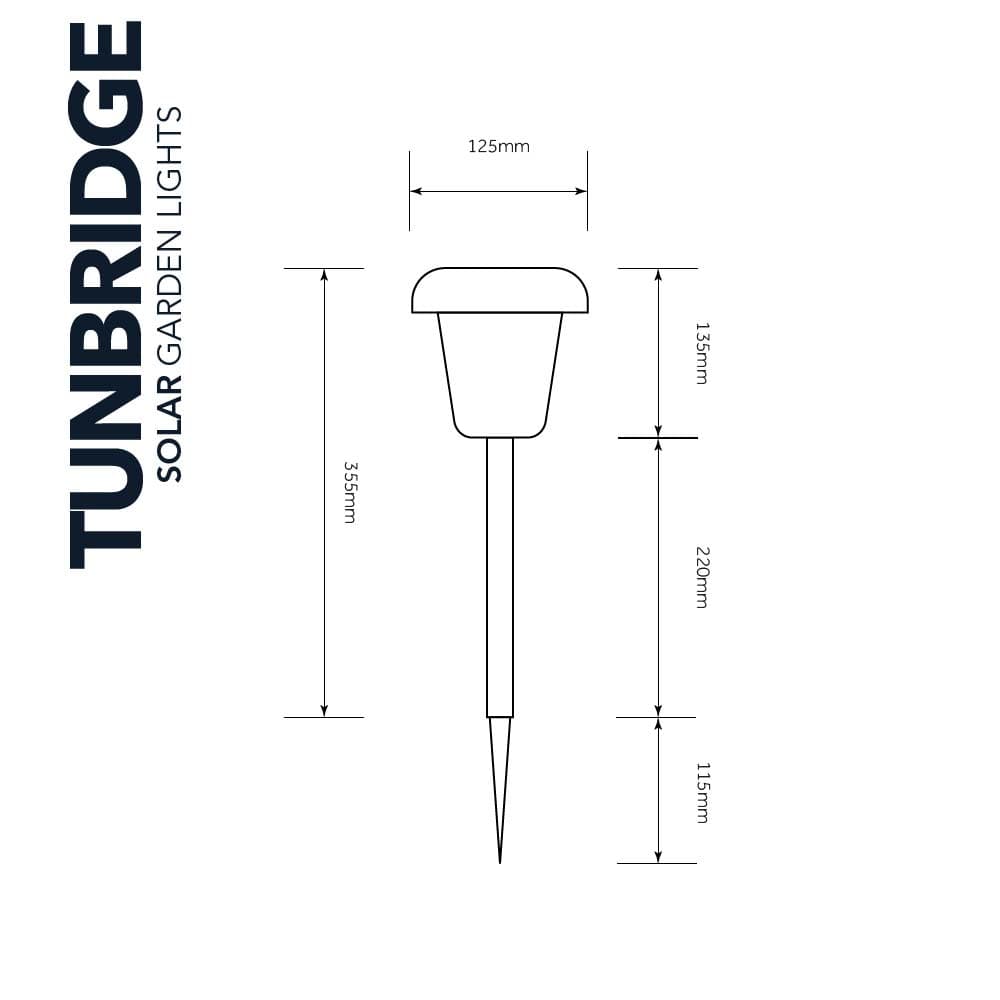 Tunbridge Deluxe Solar Garden Lights (Set Of 2) key features