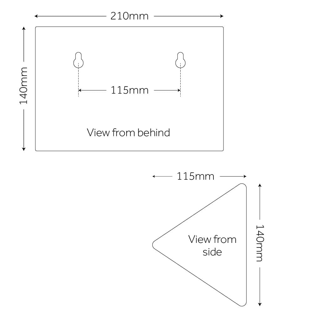 Eco Wedge Elite Remote Control Solar Light With PIR dimensions